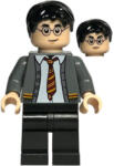 LEGO® Minifigurák Harry Potter - Dark Bluish Gray Gryffindor Cardigan Sweater Open over Shirt without Wrinkles, Black hp396 (hp396)