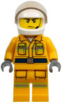 LEGO® Minifigurák Fire - Reflective Stripes, Bright Light Orange Suit, White Helmet, Scowl cty0968 (cty0968)