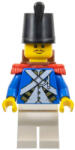 LEGO® Minifigurák Birodalmi katona IV - Férfi, Fekete Shako Kalap, Piros Epaulettes, Vörösesbarna bajusz, Hátizsák pi193 (pi193)