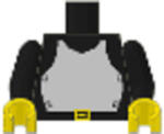 LEGO® Alkatrészek (Pick a Brick) Fekete Castle Minifig Torzó, Kar, Kéz 973p40c01 (973p40c01)