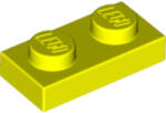 LEGO® Alkatrészek (Pick a Brick) Neon sárga 1X2 Lapos Elem 6382324 (6382324)