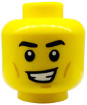 LEGO® Alkatrészek (Pick a Brick) Sárga Minifigura Fej - Mosolygó Férfi (Porsche 963 Sofőr) 6438740 (6438740)