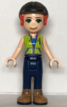 LEGO® Minifigurák Friends Mia - Dark Blue Trousers, Lime Jacket Top, Black Riding Helmet frnd469 (frnd469)