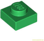 LEGO® Alkatrészek (Pick a Brick) Zöld 1X1 Lapos Elem 302428 (302428)