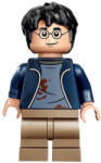 LEGO® Minifigurák Harry Potter - Dark Blue Open Jacket with Tears and Blood Stains, Printed Arms, Dark Tan Medium Legs hp419 (hp419)