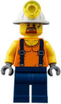 LEGO® Minifigurák Miner - Shirt with Straps, Dark Blue Legs, Mining Helmet, Goatee and Moustache cty0884 (cty0884)