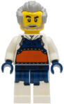 LEGO® Minifigurák Kendo Instructor - White Robe with Dark Blue and Dark Orange Bogu Armor, Light Bluish Gray Hair cty1241 (cty1241)