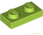 LEGO® Alkatrészek (Pick a Brick) Lime színű 1X2 Lapos Elem 4164037 (4164037)