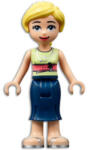 LEGO® Minifigurák Friends Marisa - Dark Blue Skirt, Yellowish Green Shirt with Coral Belt, Silver Sandals frnd461 (frnd461)