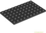 LEGO® Alkatrészek (Pick a Brick) Fekete 6x10 Laposelem 303326 (303326)