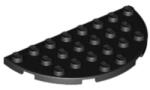LEGO® Alkatrészek (Pick a Brick) Fekete 4x8 Félkör Lapos Elem 6133200 (6133200)