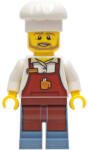 LEGO® Minifigurák Baker - Male, Reddish Brown Apron with Cup and Name Tag, White Chef Toque cty1268 (cty1268)