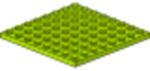 LEGO® Alkatrészek (Pick a Brick) Lime 8 x 8 Lapos elem 6210657 (6210657)