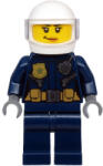 LEGO® Minifigurák Police - ATV Driver Female, Leather Jacket with Gold Badge and Utility Belt, White Helmet, Trans-Cle cty1132 (cty1132)