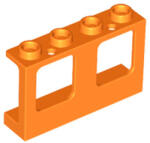 LEGO® Alkatrészek (Pick a Brick) Narancssárga 1x4x2 Ablak 6220700 (6220700)