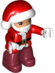 LEGO® Minifigurák Duplo Figure Lego Ville, Male, Santa with Dark Red Legs, Red Jacket and Hat 47394pb337 (47394pb337)