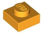 LEGO® Alkatrészek (Pick a Brick) Élénk Világosnarancsszínű 1x1 Lapos Elem 6073040 (6073040)