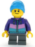 LEGO® Minifigurák Boy - Dark Purple Jacket, Dark Bluish Gray Short Legs, Ski Beanie Hat cty1081 (cty1081)
