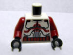 LEGO® Alkatrészek (Pick a Brick) SW Clone Trooper - Klón harcos páncél törzs, piros festéssel, bordó karokkal és fekete kezekkel 4551722 (4551722)