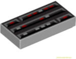 LEGO® Alkatrészek (Pick a Brick) Világos kékes-szürke 1x2 Díszített Csempe (Pixel Minta) 4212363 (4212363)