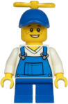 LEGO® Minifigurák Billy McCloud - Boy, Blue Overalls over V-Neck Shirt, Blue Short Legs, Blue Cap with Tiny Yellow Pro cty1214 (cty1214)
