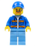 LEGO® Minifigurák Garbage Worker - Male, Blue Jacket with Diagonal Lower Pockets and Orange Stripes, Medium Blue Legs, cty0956 (cty0956)
