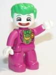LEGO® Minifigurák Duplo Figure Lego Ville, The Joker, Magenta Legs and Top, White Hands, White Head, Red Lips, Bright 47394pb286 (47394pb286)