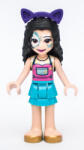 LEGO® Minifigurák Friends Emma - Medium Azure Skirt, Gold Shoes, Butterfly Face Paint, Dark Purple Cat Ears frnd449 (frnd449)