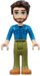 LEGO® Minifigurák Friends Jonathan - Dark Azure Shirt, Olive Green Trousers, Medium Nougat Shoes frnd619 (frnd619)