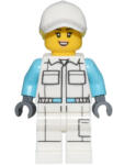 LEGO® Minifigurák Electric Scooter Attendant - White Jumpsuit with Pockets, White Legs with Pocket, Peach Lips, White cty1452 (cty1452)