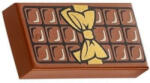 LEGO® Alkatrészek (Pick a Brick) Vörösesbarna 1x2 Csempe - Csokoládé Minta 6139435 (6139435)