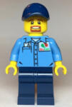 LEGO® Minifigurák Gas Station Worker - Medium Blue Shirt with 'Octan' Logo, Dark Blue Legs and Cap cty1119 (cty1119)