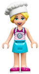 LEGO® Minifigurák Friends Stephanie - Medium Azure Skirt, Magenta Top with Bright Pink Apron, White Chef Toque with Ha frnd361 (frnd361)