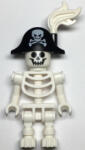 LEGO® Minifigurák Skeleton - Standard Skull, Bent Arms Vertical Grip, Bicorne with Large Skull and Crossbones and Whit gen135 (gen135)