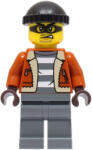 LEGO® Minifigurák Police - City Bandit Crook Male, Dark Orange Jacket, Dark Bluish Gray Legs, Black Knit Cap cty1566 (cty1566)