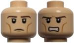 LEGO® Alkatrészek (Pick a Brick) Világos Testszínű Minifigura Fej - Dupla festéssel, Nyugodt és grimaszolós Arccal 6005314 (6005314)