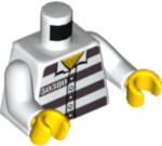 LEGO® Alkatrészek (Pick a Brick) Fehér Minifigura Felsőrész Rabruha 4275585 (4275585)