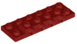 LEGO® Alkatrészek (Pick a Brick) Sötét piros 2x6x2/3 Lap Csatlakozóval 6175591 (6175591)
