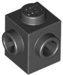 LEGO® Alkatrészek (Pick a Brick) Fekete 1x1 Kocka Kettő Oldalán Csatlakozóval 6187572 (6187572)