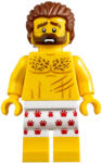 LEGO® Minifigurák Mountain Police - Crook Male Bare Chest, White Underwear with Red Pawprints Pattern cty0850 (cty0850)