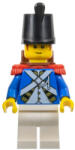 LEGO® Minifigurák Birodalmi katona IV - férfi, vörösesbarna pajesz, fekete shako sapka, piros epaulettek, hátizsák pi196 (pi196)