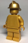 LEGO® Minifigurák Statue - Pearl Gold with Metallic Gold Fire Helmet cty0989 (cty0989)