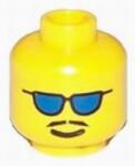 LEGO® Alkatrészek (Pick a Brick) Kék Napszemüveges Fej Bajusszal 3626bpb0110 (3626bpb0110)