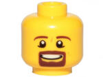 LEGO® Alkatrészek (Pick a Brick) Sárga Mosolygós szakállas-bajszos férfi minifigura fej 6021675 (6021675)