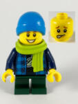 LEGO® Minifigurák Child Boy, Dark Azure Beanie, Lime Scarf, Banana Shirt, Dark Green Legs twn383 (twn383)