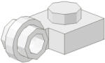 LEGO® Alkatrészek (Pick a Brick) Fehér Lámpatartó Elem (Vékony) - Használt 4081a01 (4081a01)