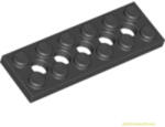LEGO® Alkatrészek (Pick a Brick) Fekete 2x6 Lapos Elem Lyukakkal 3200126 (3200126)