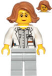 LEGO® Minifigurák Scientist, Botanist - Female, Glasses and Medium Nougat Hair Short Swept Sideways cty1035 (cty1035)