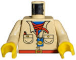LEGO® Alkatrészek (Pick a Brick) Bézs Minifig Felsőrész, Felfedező Sivatagi Safari Ruha Piros Kendő és Iránytű 973pa6c01 (973pa6c01)