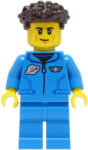LEGO® Minifigurák Lunar Research Astronaut - Male, Dark Azure Jumpsuit, Dark Brown Coiled Hair with Short Straight Sid cty1421 (cty1421)